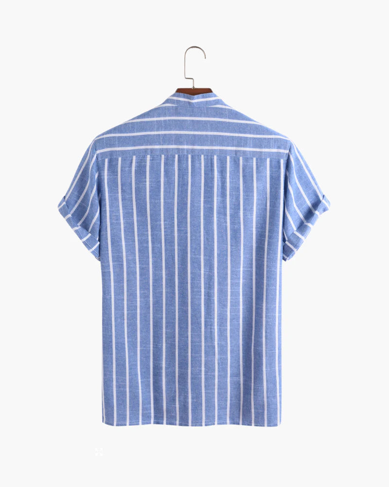 yarn-dyed striped shirt