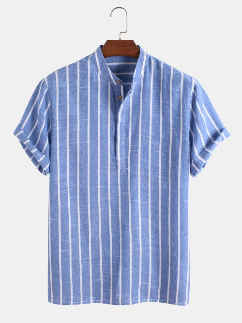 yarn-dyed striped shirt