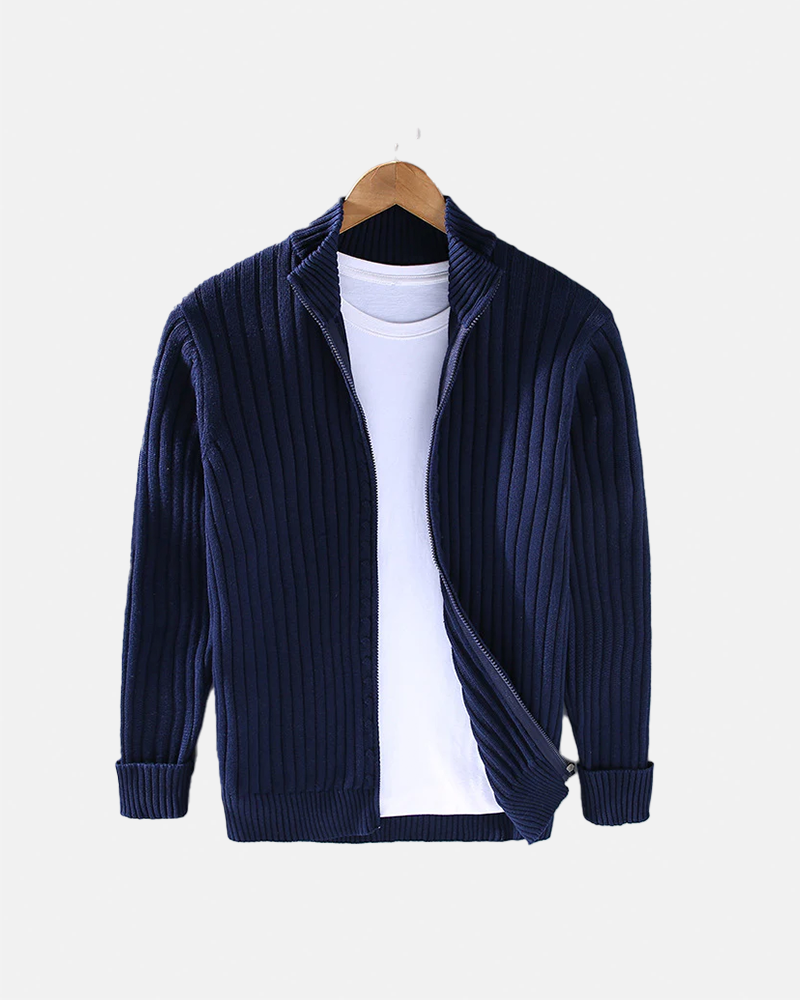 Knitted Zipper Sweater Jacket